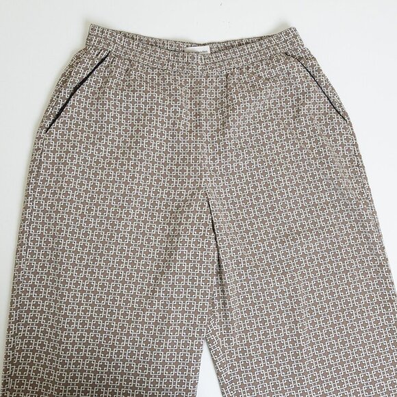 ✨ Abercrombie Fitch Satin Wide Leg Trousers Pull On Pant Brown Beige - Picture 6 of 15